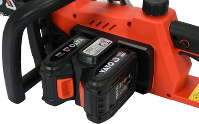 Sharrë zinxhiri me bateri Yato YT-82812, 2x18V 2Ah, shinë 35 cm, e kuqe e zezë
