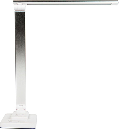 Llampë tavoline LED LB-17, karikim pa tela 10W, 5 lloj drite, ngjyrë argjend