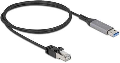 Kabllo rrjeti Delock USB Type A në RJ45, Gigabit Ethernet, CAT6 1m, e zezë