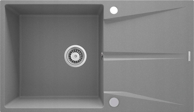 Кујнски мијалник Deante Granite Sink Zrc S11A, 1 сад со исцедувач, гранит, металик сива