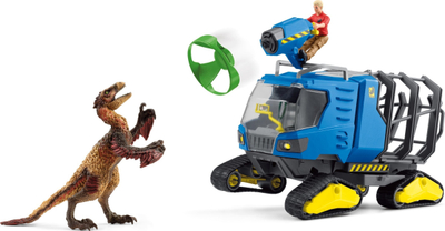 Set lojërash Schleich Dinosaur, kamion me Dakotaraptor dhe shkencëtar, 53 pjesë, shumëngjyrësh