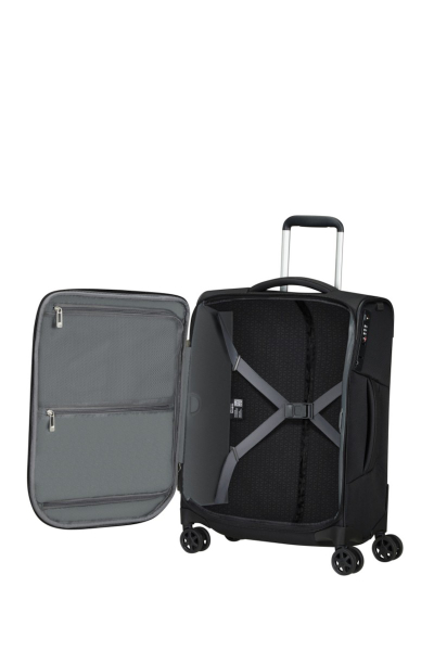 Valixhe Soft Me 4 Rrota Samsonite Respark 55/20 Ngjyrë E Zezë