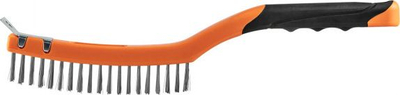 Furçë teli Neo Wire Brush, teli çeliku, 3x19 rreshta, portokalli