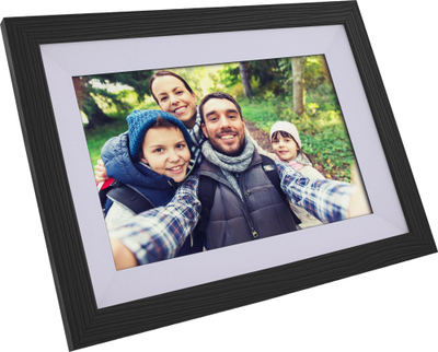 Kornizë dixhitale InLine WiFRAME 2, 10.1" IPS me prekje, WiFi Frameo, pamje druri e zezë