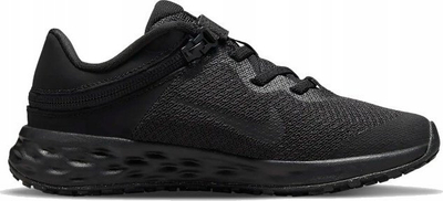 Atlete vrapimi për fëmijë Nike Revolution 6, rrip Velcro, pjesë e sipërme rrjete, të zeza