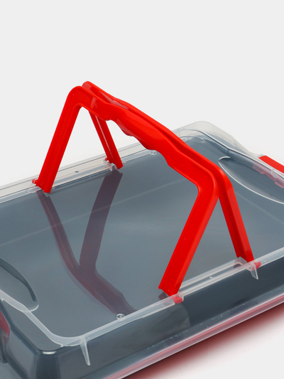 Tepsi me kapak të plastikës Lamart LT3102, e kuqe