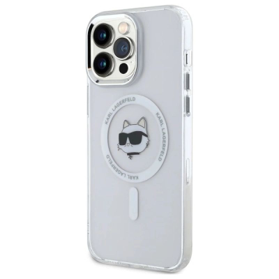 Mbulesë telefoni Karl Lagerfeld KLHMP14XHLSCHH, për iPhone 14 Pro Max 6.7", hardcase, e bardhë