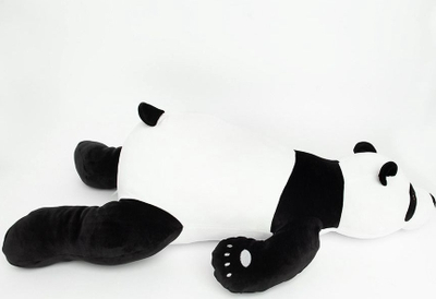 Lodër pelushi Smiki Panda, 70 cm, e madhe, bardh e zi