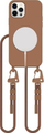 Këllëf MagSafe Tech-Protect Magnecklace për iPhone 12 12 Pro, TPU, me kordelë, kafe e errët
