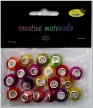 Rruaza akrilike Galeria Hobby Acrylic Beads With Core GH-KA099, 14x9mm, 20g, ngjyra të përziera