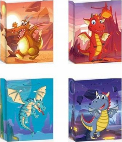 Set dhurate K&amp;K Märchen Geschenktüte L, qese dhurate për zbukurim, me figura përrallash, shumëngjyrëshe