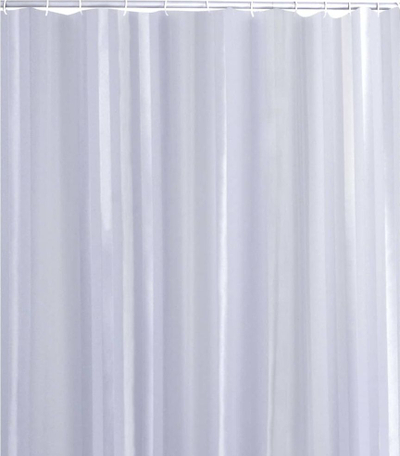 Perde dushi RIDDER Satin, 180x200cm, poliester, e bardhë
