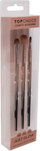Set furçash makeup Top Choice Just Glow, 3 copë, shumëngjyrëshe