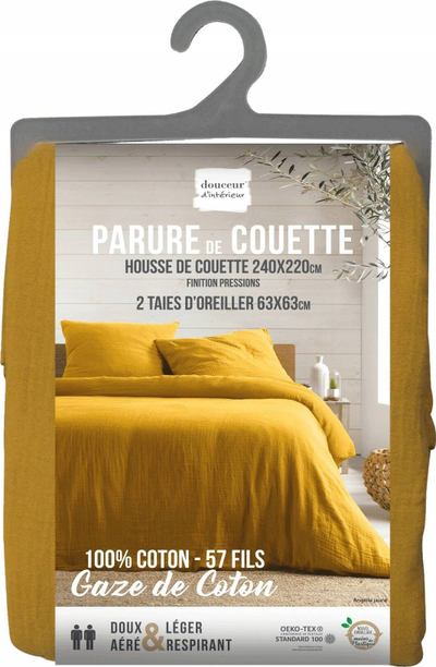 Komplet çarçafësh Douceur D Intérieur ANGELIA, e verdhë