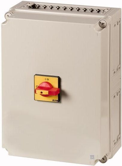 Çelës rrotullues Eaton T6-160-6/I45/SVB/HI11, 3P, 160A, IP65, i verdhë e kuqe