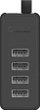 USB hub ORICO W5P-30, 4x USB 2.0, me rrymë jashtë, i zi