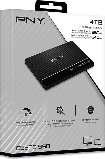 SSD PNY CS900, 4TB, 2.5", SATA III
