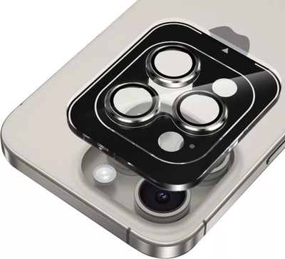 Mbulesë kamere Hofi Camring Pro Plus, për iPhone 15 Pro dhe 15 Pro Max, titanium