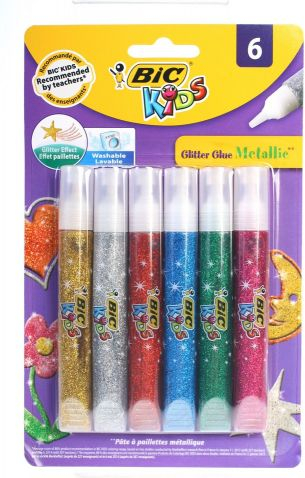 Сет лепила со сјај BIC Kids Glitter, 6 парчиња