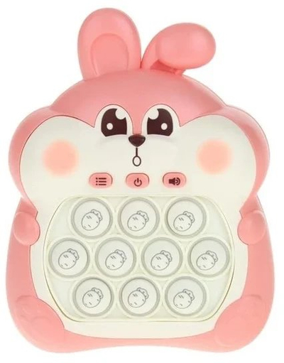 Lodër sensorike RICHTOYS Pop It Rabbit, me drita dhe tinguj, rozë