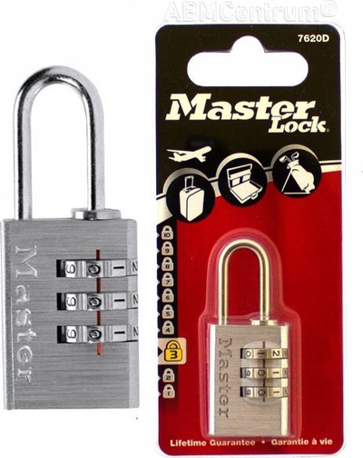 Dry me kod Master Lock 1547D, 20mm, 3 shifra, alumin