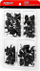 Set kapëse kabllosh me gozhdë, 6–9 mm, 80 copë, të zeza