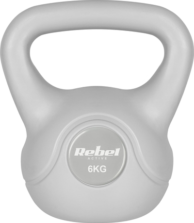 Kettlebell REBEL Bitumen, 6 kg, gri