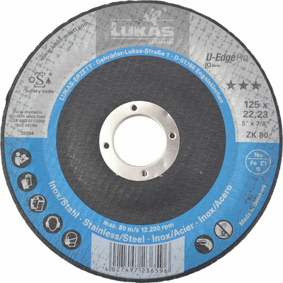 Set disqe bluarëse LUKAS ERZETT A27401250802071, 125mm, hapje 22.23mm, set 5 copë