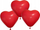 Декоративни балони срце Red Heart, 28cm, 100 парчиња, црвени