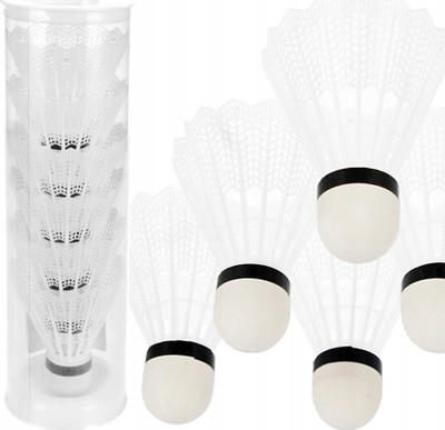 Toptha badminton Mega Creative 532468, plastik, set me 6 copë, të bardhë