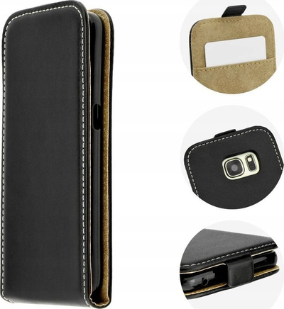 Futrollë telefoni OEM SLIM FLEXI FRESH për Samsung Galaxy S24 Ultra, me kapak si libër, e zezë
