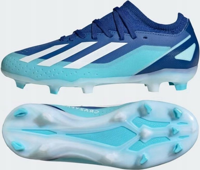 Këpucë futbolli Adidas X Crazyfast.3 FG Kids, fushë natyrale, royal blu me të bardha