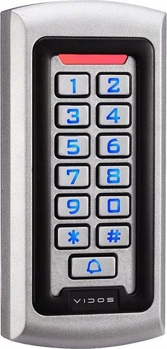 Bravë elektronike Vidos ZS42 X, tastierë me kod dhe RFID, Wi Fi, IP65, gri