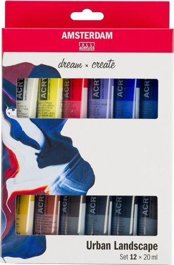 Set boje akrilike Amsterdam Standard Series Urban Landscape, 12 tuba, 20ml