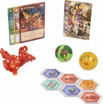Set loje Bakugan Evolutions Starter Pack, 3 figura, lojë me aftësi, shumëngjyrësh