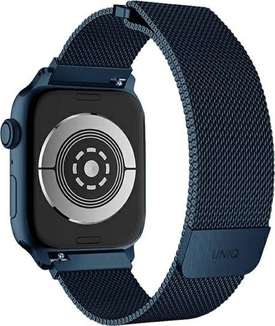 Rrip ore Apple Watch Uniq Dante Mesh Steel, 45 44 42mm, çelik inoks, ngjyrë kobalt
