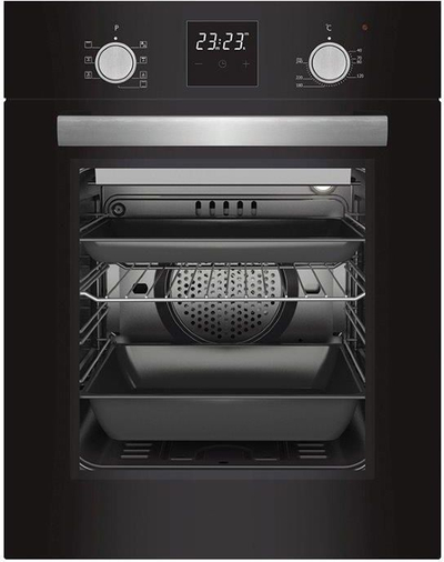 Вградна рерна MPM MPM-45-BO-20, 51L, класа A, 7 автоматски програми, самочистење EcoClean, црна