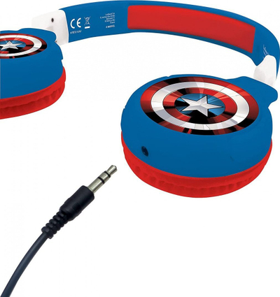 Kufje për kalamajt Lexibook Marvel Avengers, Bluetooth 5.0, me kabllo 3.5mm, blu e kuqe