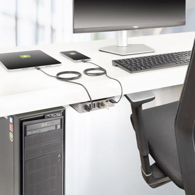 USB-C хаб StarTech 7 порти, USB 3.1 10Gbps, со напојување 65W, сива