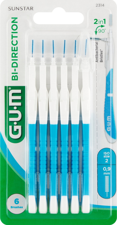 Furça ndërdhëmbore Gum Proxabrush Bidirectional, 0.9mm, set me 6 copë