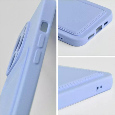 Kapak telefoni Futera Card Case për Samsung Galaxy A25 5G, silikon, me xhep për karta, vjollcë