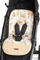 Jastëk për karrocë Sensillo Velvet Pushchair Liner Square, 80x40cm, dyanshëm pambuk edhe velvet, bezhë