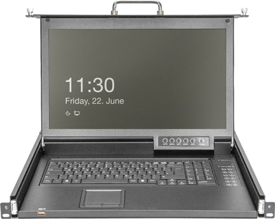 Konsolë KVM Digitus 17" LCD, Full HD, 8 porta VGA