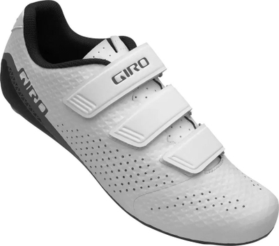 Këpucë çiklizmi për burra Giro Stylus 2025, 3 rripa Velcro, sistem blloqesh 2 dhe 3-bolt, të bardha