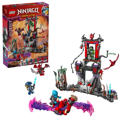 Set lodrash LEGO NINJAGO Dragonian Storm Village, arenë beteje, 6 minifigura, shumëngjyrësh