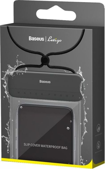 Qese ujërezistente për telefon Baseus, universale, me litar, gri me të zezë