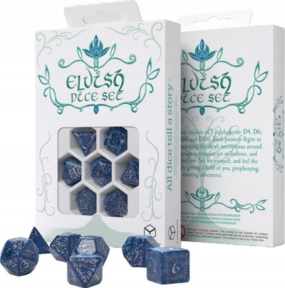 Set zare Elvish Cobalt and Silver, dizajn elfar, kobalt me argjend