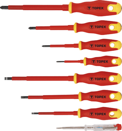 Set kaçavidash për elektricist Topex 39D674, 8 copë
