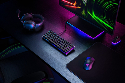 Тастатура за игри Razer Huntsman Mini, 60%, Аналогни прекинувачи, црна