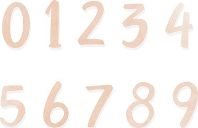 Set gdhendësish dpCraft Numbers, 10 copë, çelik karboni, argjendtë